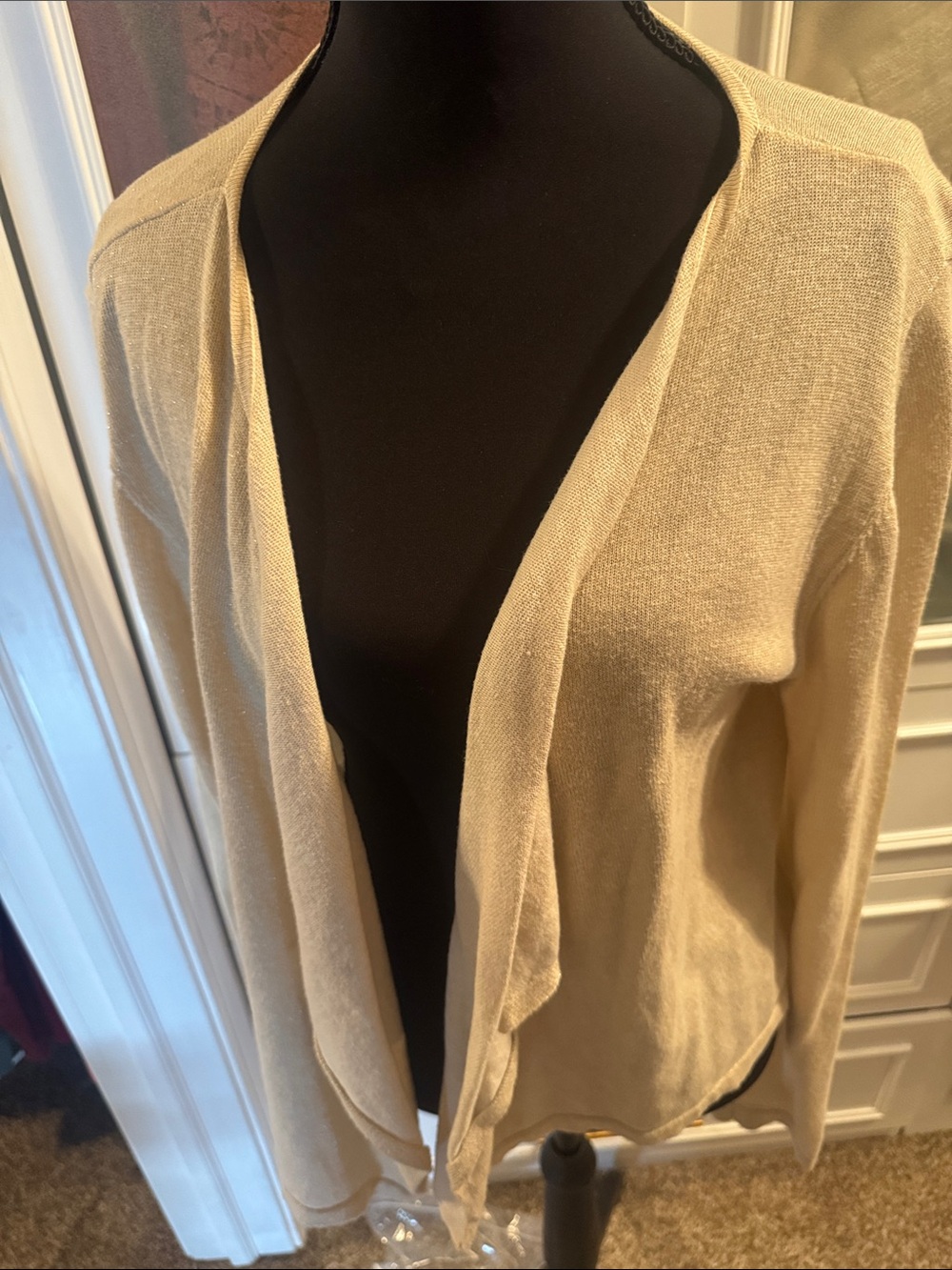 Lilly Pulitzer Light Cream Open-Front Cardigan